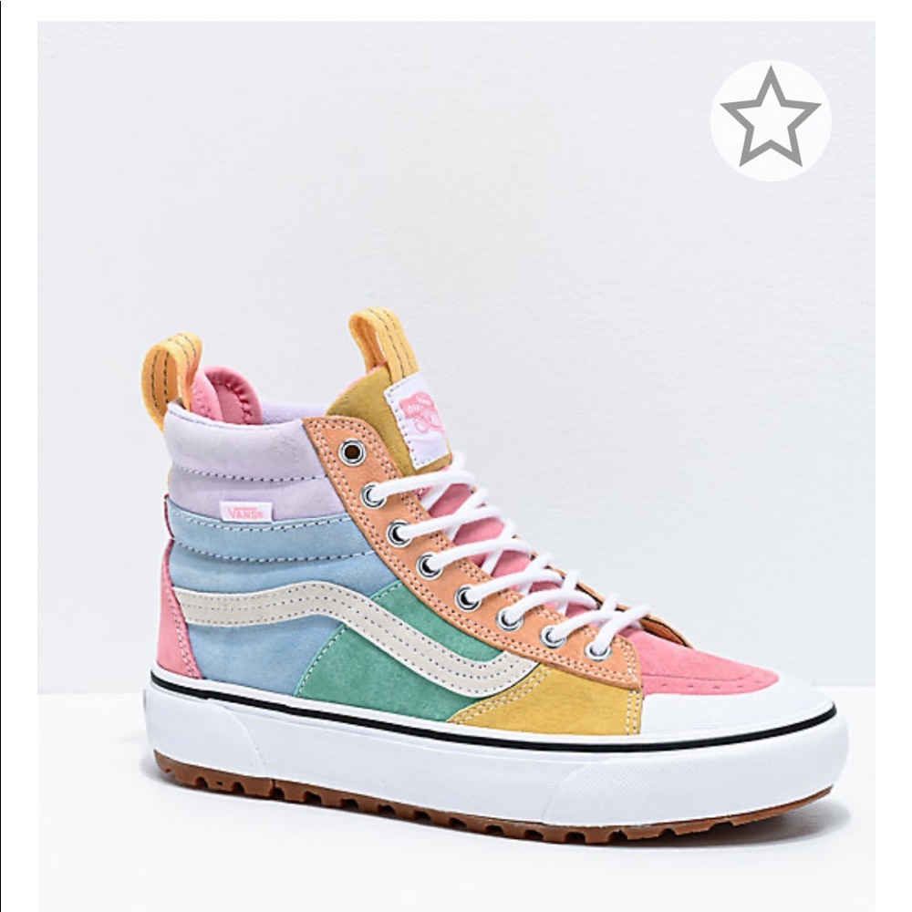 Vans pastel high top shoes